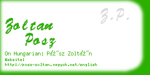 zoltan posz business card